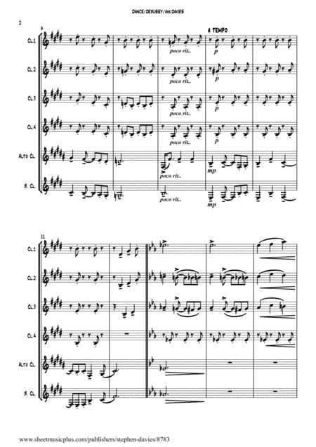 Tarantelle Styrienne Dance By Claude Debussy For Clarinet Sextet Page 2