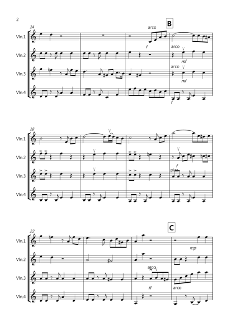 Tasty Tango For Violin Quartet Page 2