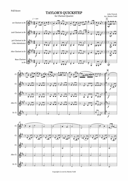 Taylors Quickstep For Clarinet Quartet Page 2