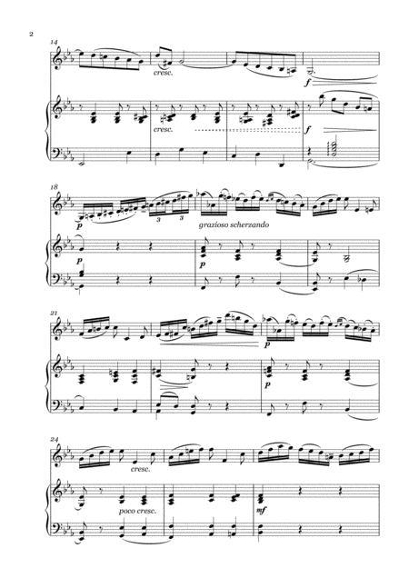 Tchaikovsky Melody From Souvenir D Un Lieu Cher Violin And Piano Page 2