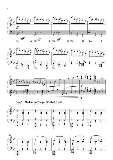 Tchaikovsky Sleeping Beauty Waltz Advanced Intermediate Piano Page 2