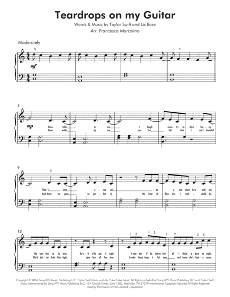 Teardrops On My Guitar For Beginners Page 2