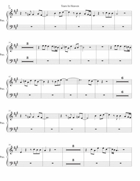 Tears In Heaven Original Key Piano Page 2