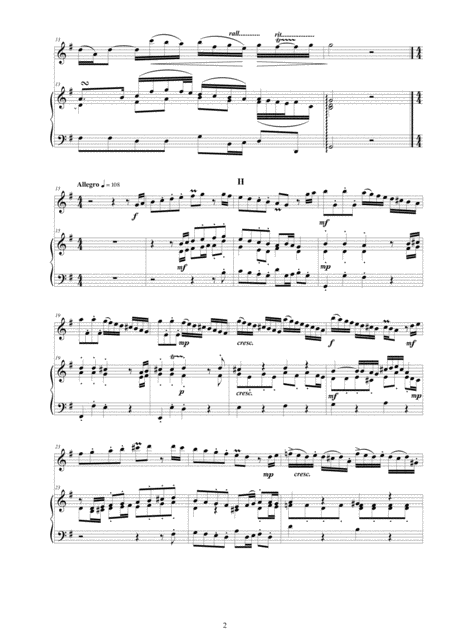 Telemann Flute Sonata In G Major Twv41 G9 For Flute And Cembalo Or Piano Page 2