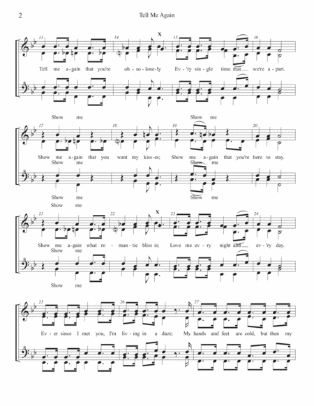 Tell Me Again Choral Pricing Page 2