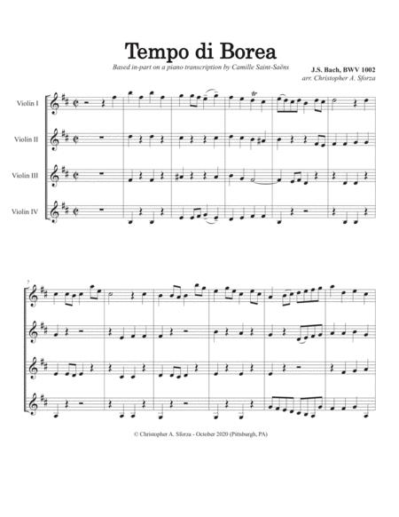 Tempo Di Borea For Violin Quartet Page 2