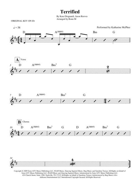 Terrified Chord Guide Performed By Katherine Mcphee Page 2