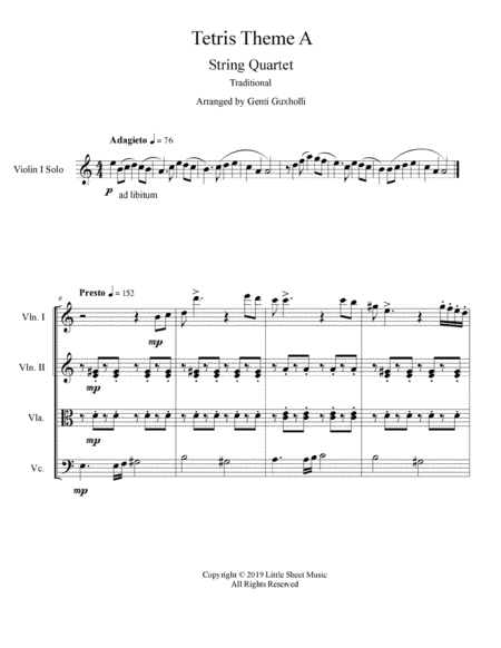 Tetris Theme A String Quartet Page 2