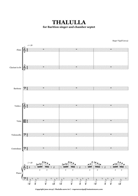 Thalulla For Baryton And Ensemble Page 2