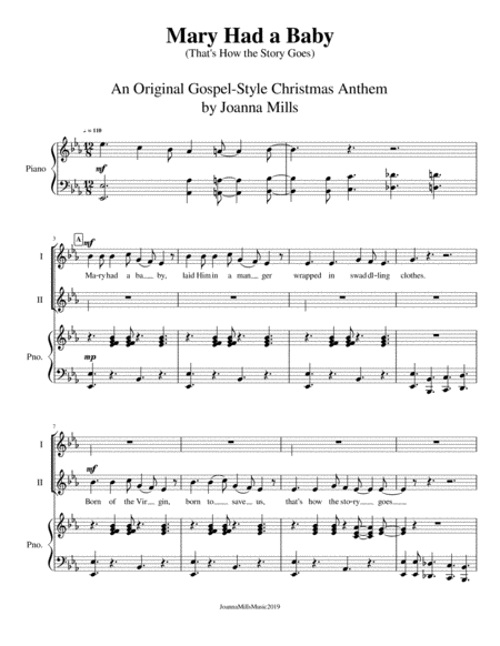 Thats How The Story Goes An Original Gospel Christmas Anthem For 2 Part Choir Page 2