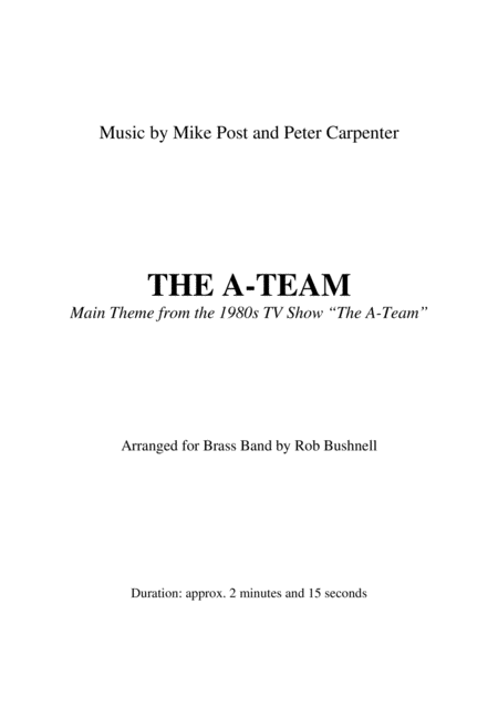 The A Team Main Theme Post And Carpenter Brass Band March Card Sized Page 2