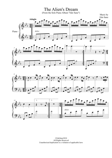 The Aliens Dream Solo Piano Page 2