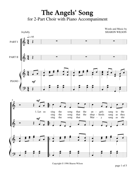 The Angels Song 2 Part Choir C Major Page 2