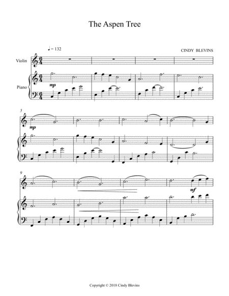 The Aspen Tree For Piano And Violin Page 2