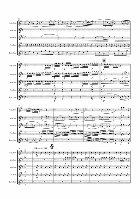 The Barber Of Sevilla Overture Saxophone Quintet Page 2