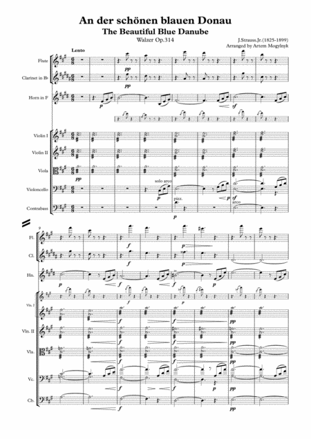 The Beautiful Blue Danube Waltz J Strauss Jr Op 314 Page 2