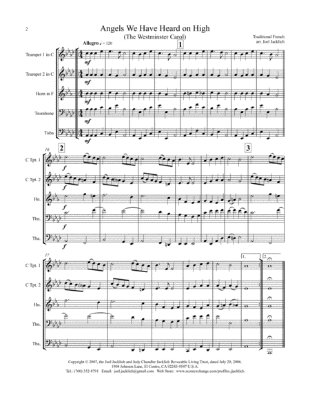 The Big Book Of Christmas Carols For Brass Quintet Vol I Page 2