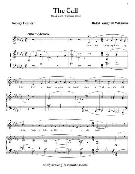 The Call D Flat Major Page 2