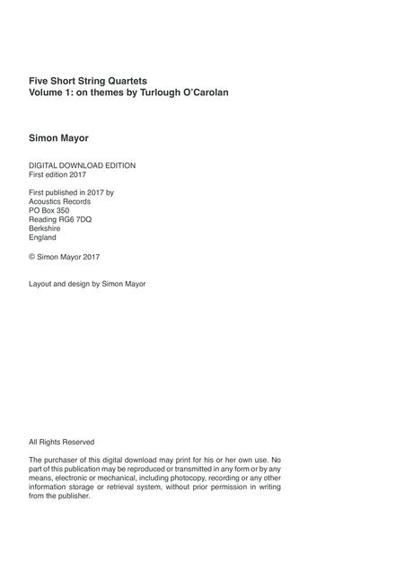 The Carolan Suite Five Short String Quartets Page 2