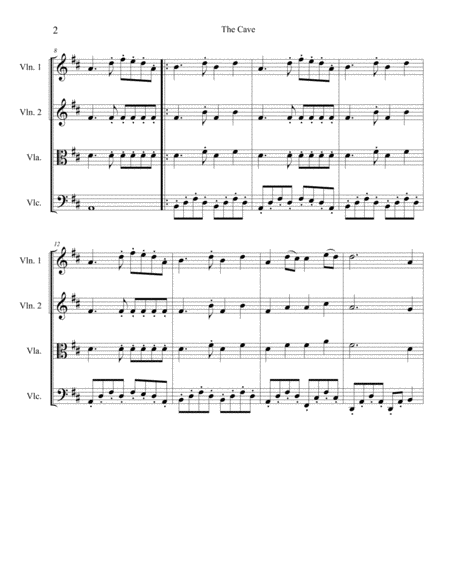 The Cave For String Quartet Intermediate Level Page 2