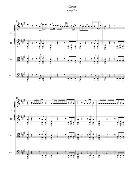 The Chainsmokers Closer For String Quartet Page 2