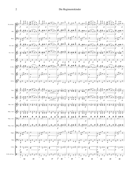 The Children Of The Regiment Die Regimentskinder Transcribed For Concert Band Page 2