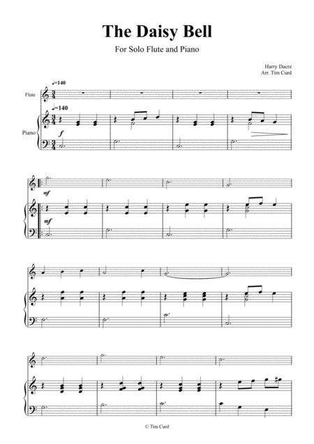 The Daisy Bell For Solo Flute And Piano Page 2