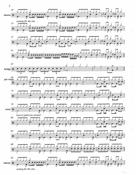 The Day That Never Comes Drum Chart Page 2