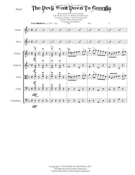 The Devil Went Down To Georgia For String Orchestra Page 2