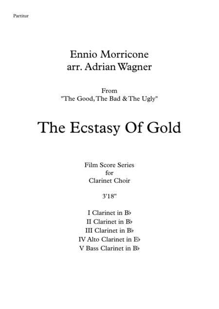 The Ecstasy Of Gold Ennio Morricone Clarinet Choir Arr Adrian Wagner Page 2