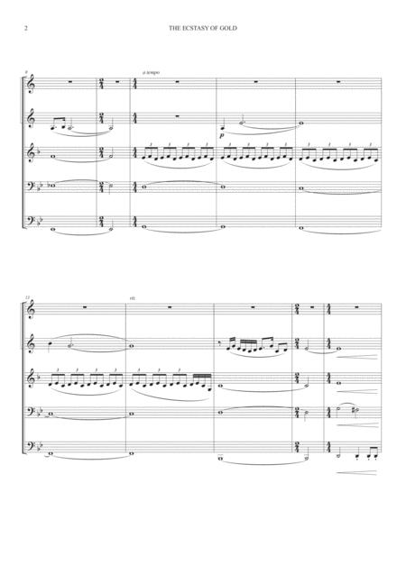 The Ecstasy Of Gold For Brass Quintet Page 2