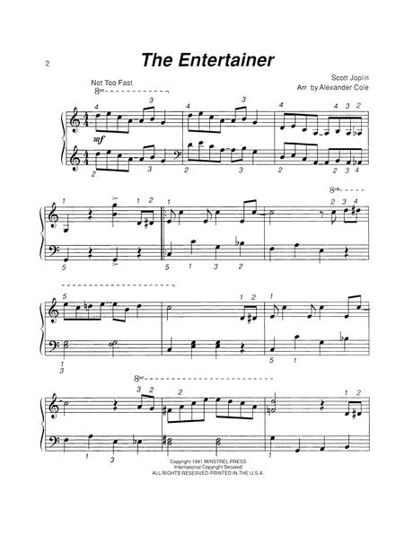 The Entertainer Easy Favorite Piano Solo Page 2