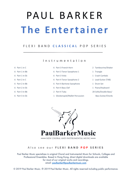 The Entertainer Flexi Band Score Parts Page 2