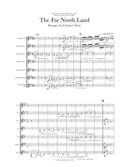 The Far North Land Passages For Clarinet Choir Page 2
