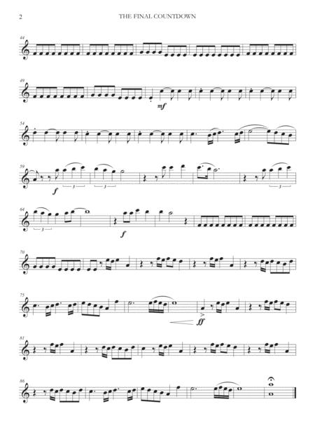 The Final Countdown For String Quartet Page 2