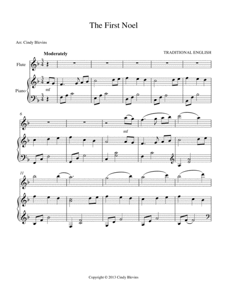 The First Noel Arranged For Piano And Flute Page 2