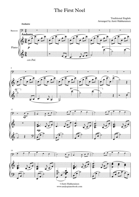 The First Noel Bassoon Piano Page 2