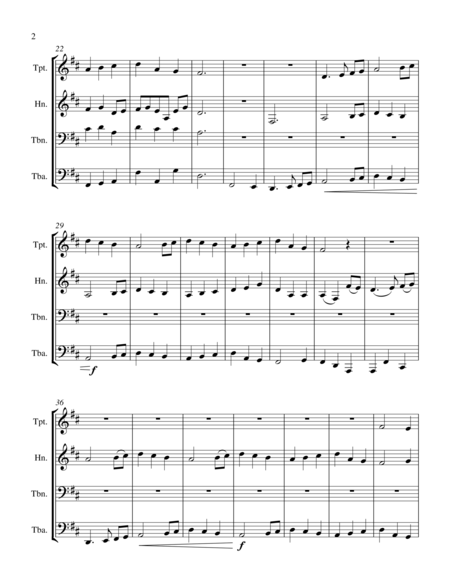 The First Noel Brass Quartet Trumpet French Horn Trombone Tuba Page 2