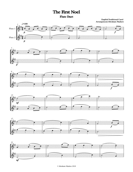 The First Noel Flute Duet Two Tonalities Included Page 2