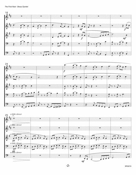 The First Noel For Brass Quintet With Optional Percussion Page 2