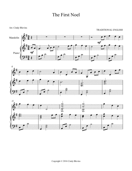The First Noel For Piano And Mandolin Page 2