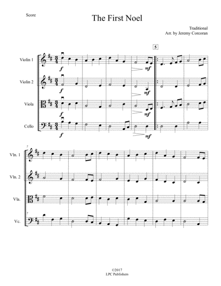 The First Noel For String Quartet Page 2