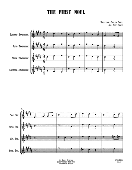 The First Noel Satb Sax Quartet Page 2