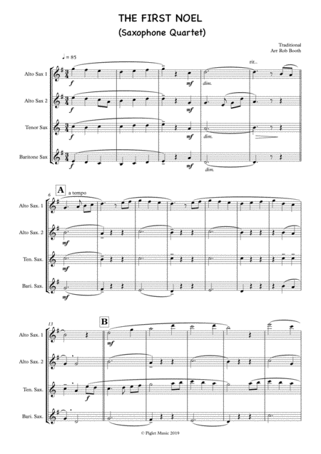 The First Noel Sax Quartet Page 2