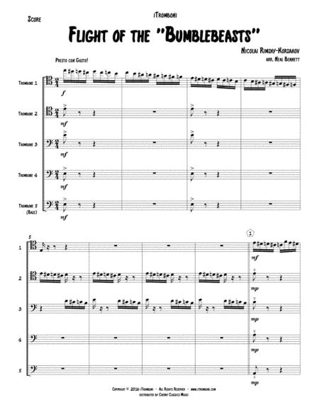 The Flight Of The Bumblebeasts For Trombone Quintet Page 2