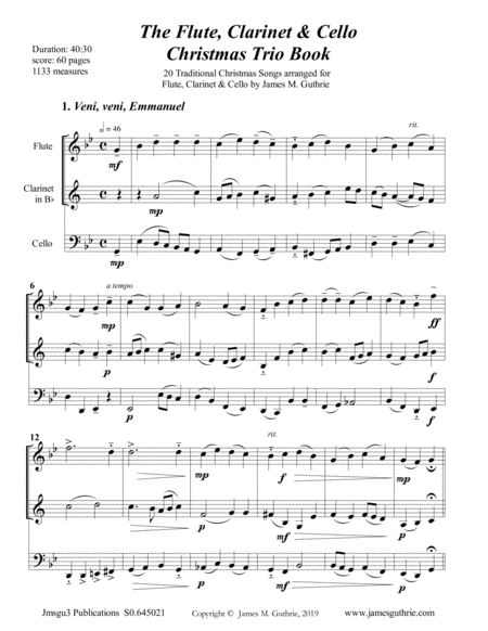 The Flute Clarinet Cello Christmas Trio Book Page 2