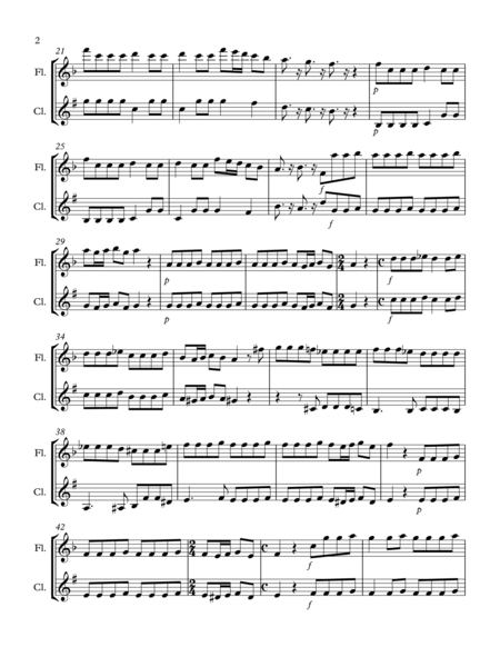 The Four Seasons Autumn Mov 1 Flute Clarinet Duet Page 2