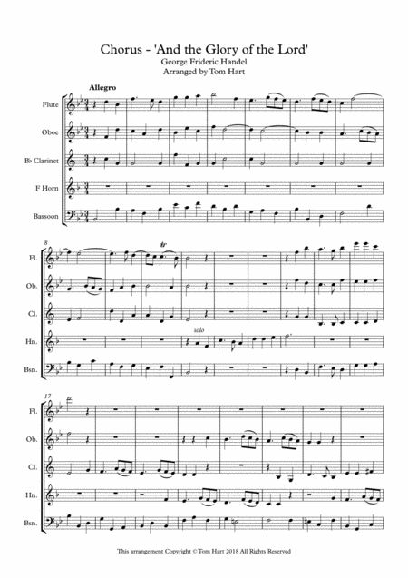 The Glory Of The Lord Messiah Wind Quintet Page 2