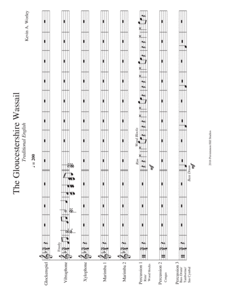 The Gloucestershire Wassail For Percussion Octet Page 2