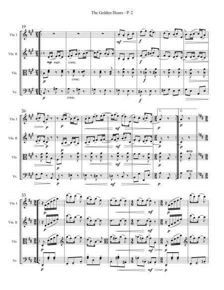 The Golden Hours Rag For String Quartet Page 2